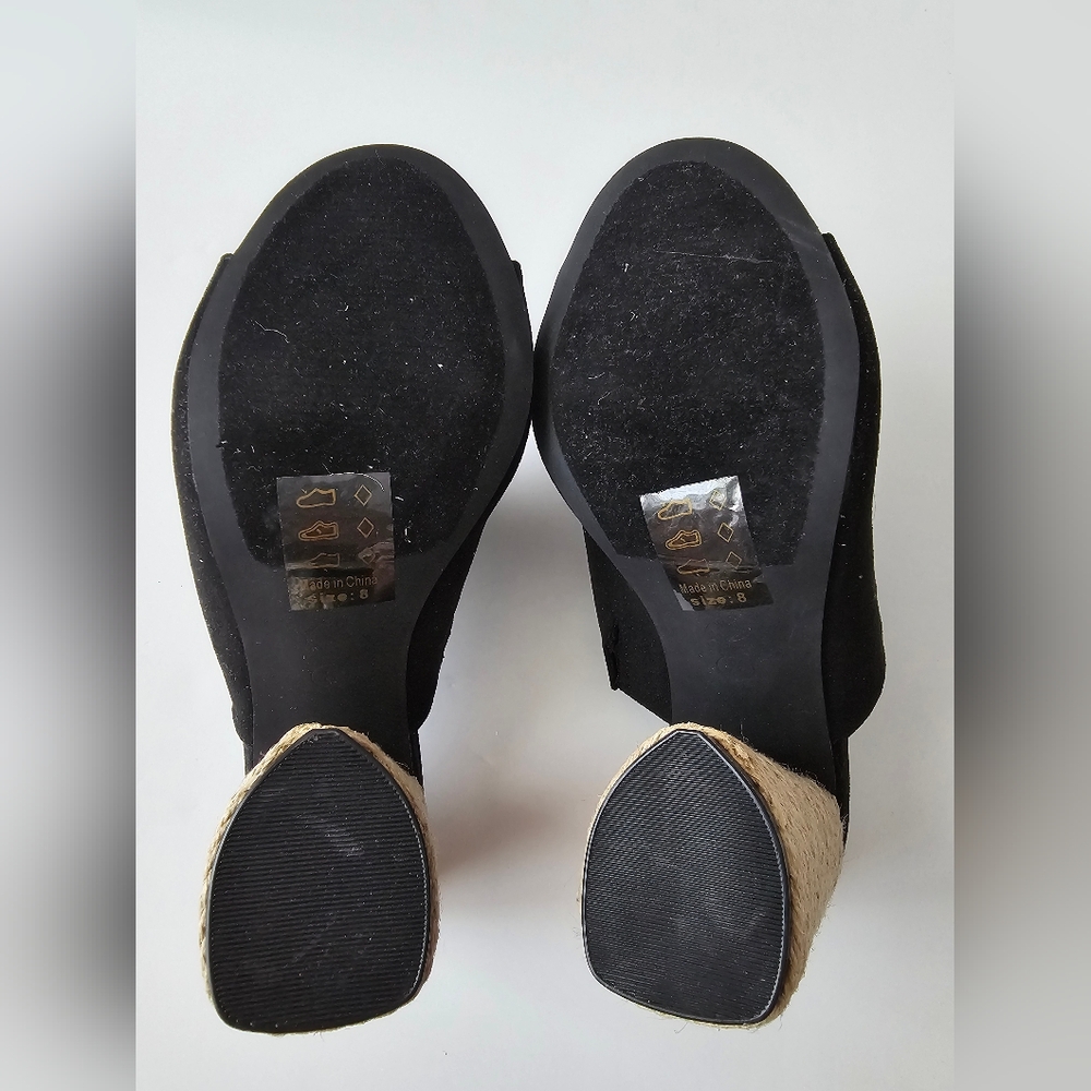 Open Toe Block Heel Mules - Picture 5 of 5
